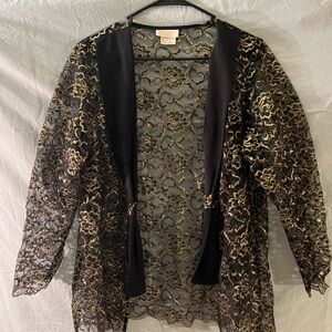 Gold and Black Lace top Roamans